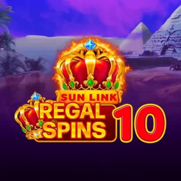 Regal Spins 10 online game logo by PatePlay on luckystarts.nl