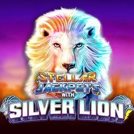 Stellar Jackpots with Silver Lion slot logo by Lightning Box Game at Lucky Start CasinoStellar Jackpots with Silver Lion