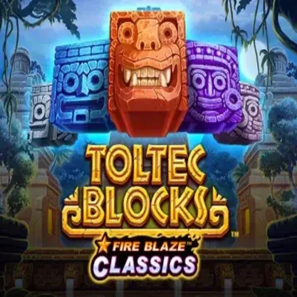 Fire Blaze: Toltec Blocks logo by Rarestone Gaming Lucky Start Casino